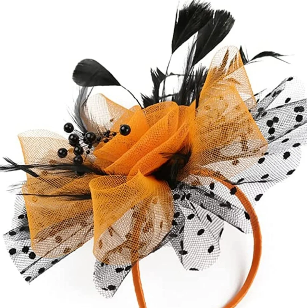 Gorgeous Beloved Millinery Fascinator Side Loop Feathers Ribbon Derby Te… - Picture 2 of 5